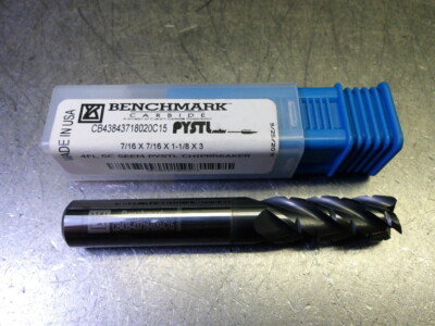 Benchmark 7/16'' 4 Flute Carbide Endmill W/ChipBreaker CB438343718020C15 (LOC1336