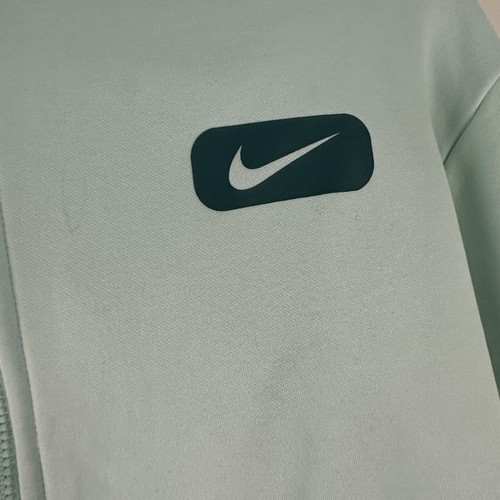 Nike Hoodie Kids Big Girls XL Therma Color Block Full Zip Teal Mint Sweatshirt - Picture 3 of 9
