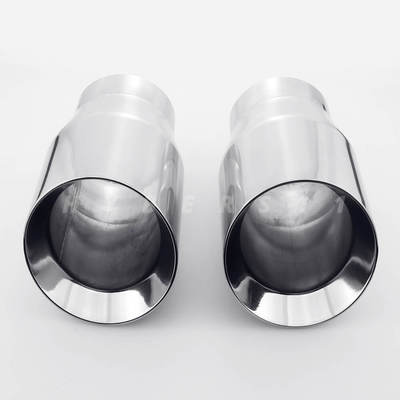2x 3'' In 4'' Out  Dual Wall Exhaust Tips for Mitsubishi Lancer Evolution 10 EVO-X