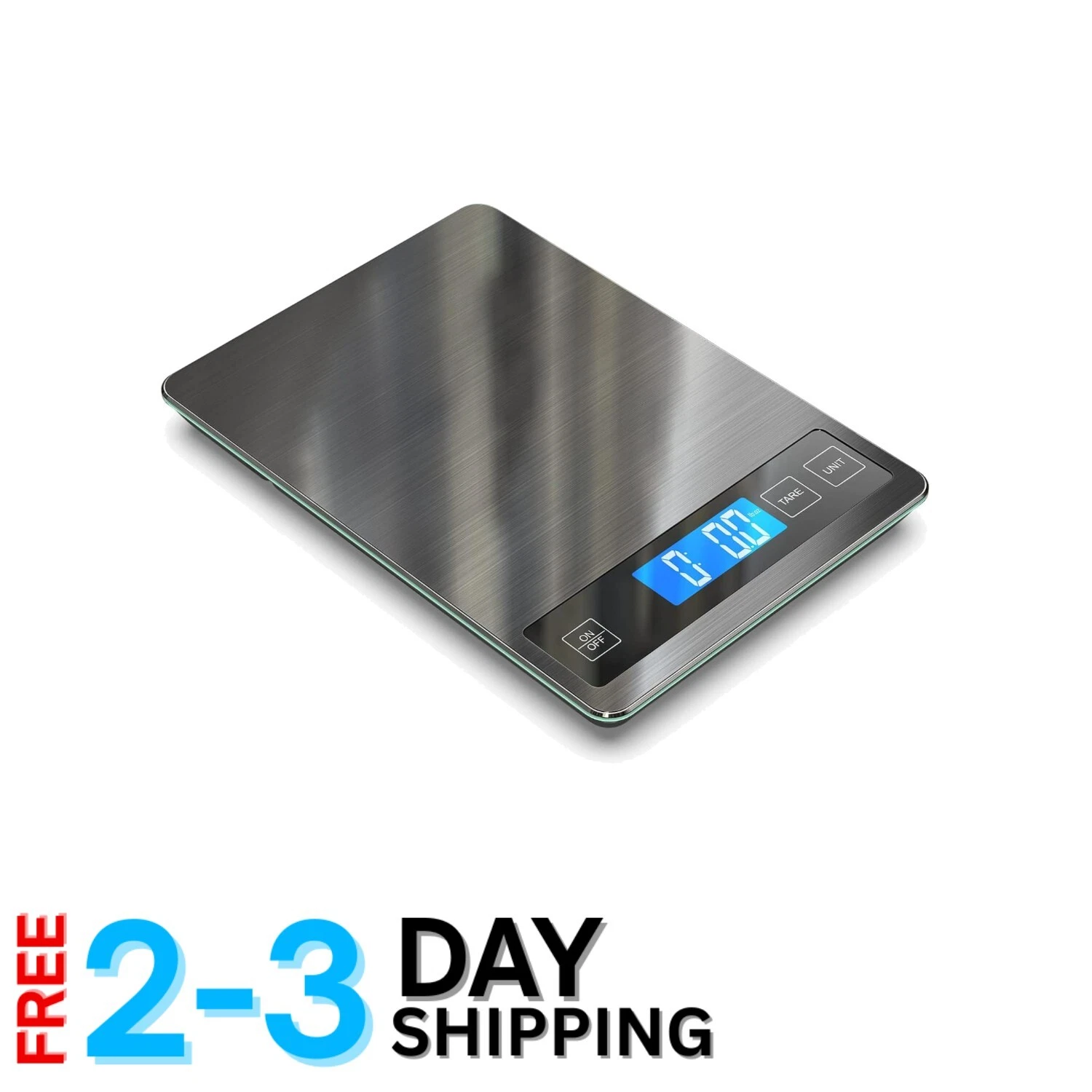 22lbs High Precision Kitchen Scale with Stylish Glass and Stainless Steel