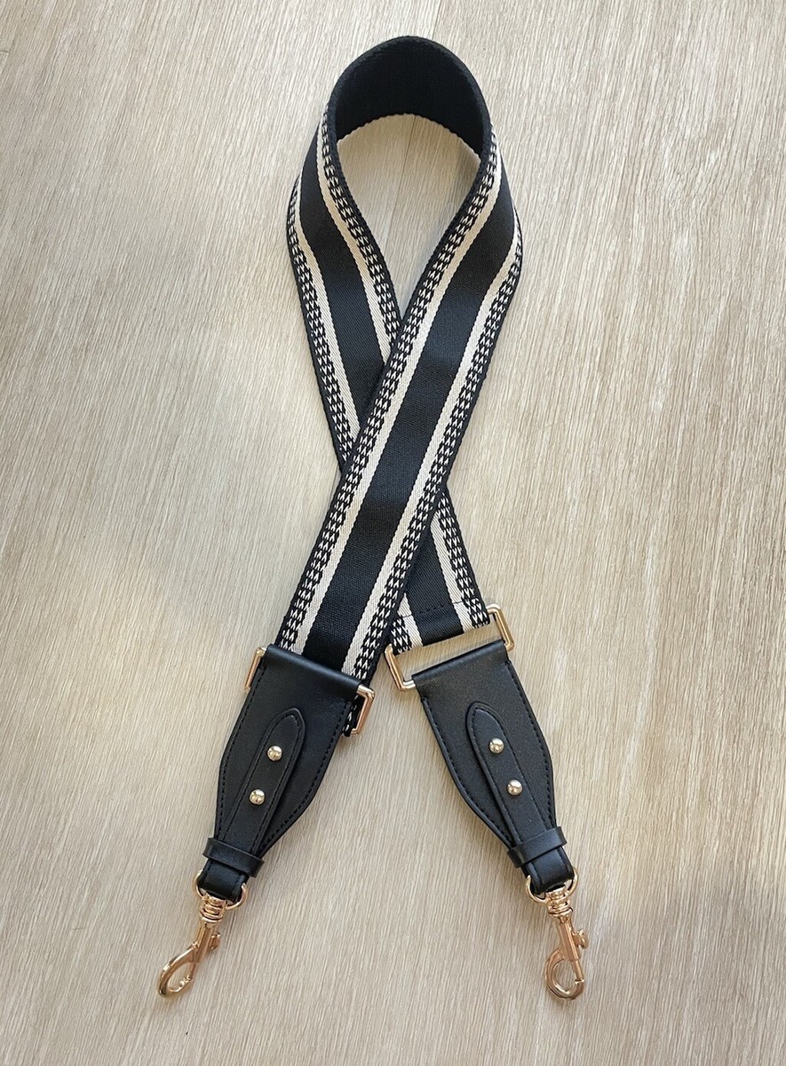 canvas webbing strap for Dior saddle bag light gold hardware