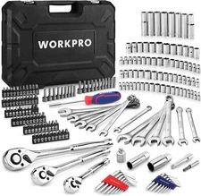 WORKPRO Mechanic Tool Set 192 Piece Socket Wrench Set with Storage Case One Size