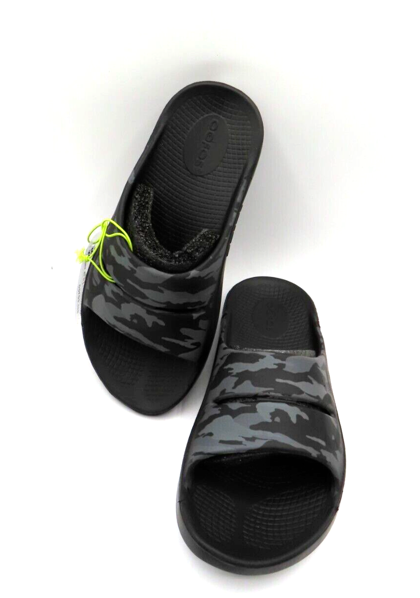 OOFOS OOahh Sport Unisex Slide Black Camo US Men's 4 Women's 6