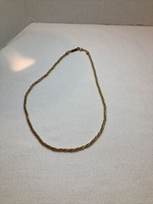 Vintage Signed Napier Goldtone Twisted Unique Chain Necklace
