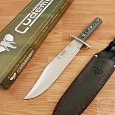 Cudeman Fixed Knife 10" Vanadium Molybdenum Steel Bowie Blade Micarta Handle
