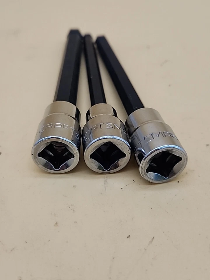 CRAFTSMAN METRIC Long Ball End Hex Bit Driver Socket Set 3pc.3/8,1/4,5/16 - Image 2 of 4