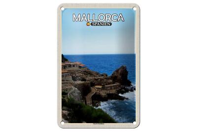 Blechschild Reise 12x18 cm Mallorca Spanien Cala de Estellences Deko