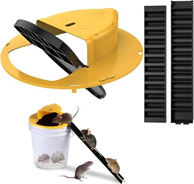''Cubo trampa para ratas y ratones, trampas para ratas y ratones de 5 galones par