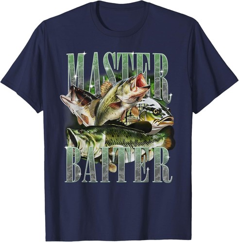 Master Baiter Bass Fishing Fisher Papa Dad Happy Fathers Day T-Shirt Hoodie