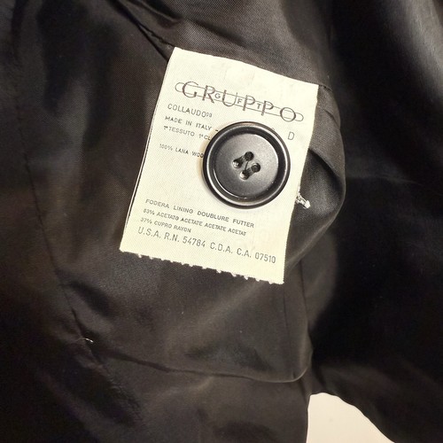 Chaqueta Blazer De Colección Giorgio Armani Lana Negra Para Mujer Talla 12 Botón Único Italia - Imagen 9 de 9
