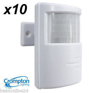 10x Crompton PIR Motion Sensor Floodlights WHITE for Outdoor Security Lights