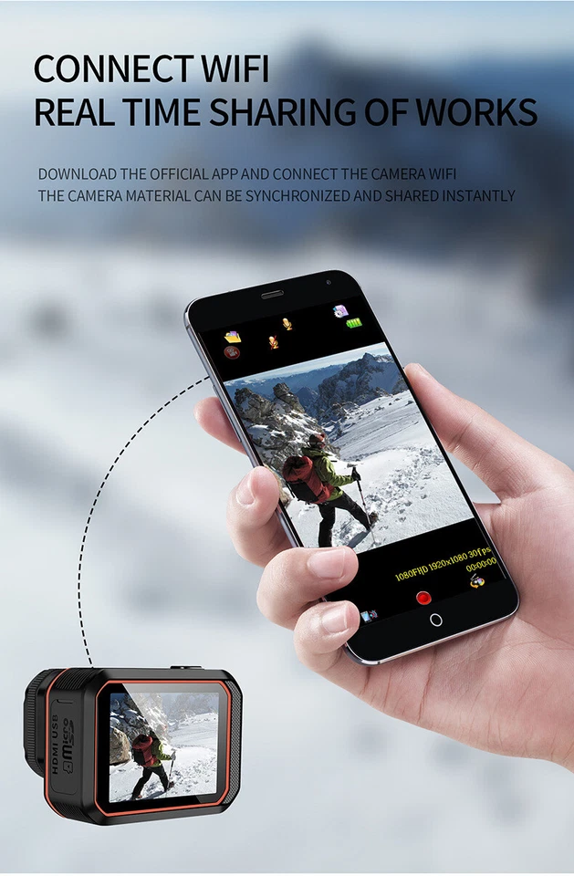 4K Action Camera Sport Video Underwater Waterproof Camera Wifi Remote For Go Pro - Image 4 of 4