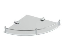 ICO Bath V92433 9-13/16" Glass Corner Shelf, Chrome