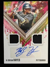 2021 Panini Diamond Kings KE'BRYAN HAYES Rookie DUAL PATCH AUTO #DKMS-KH Reds RC