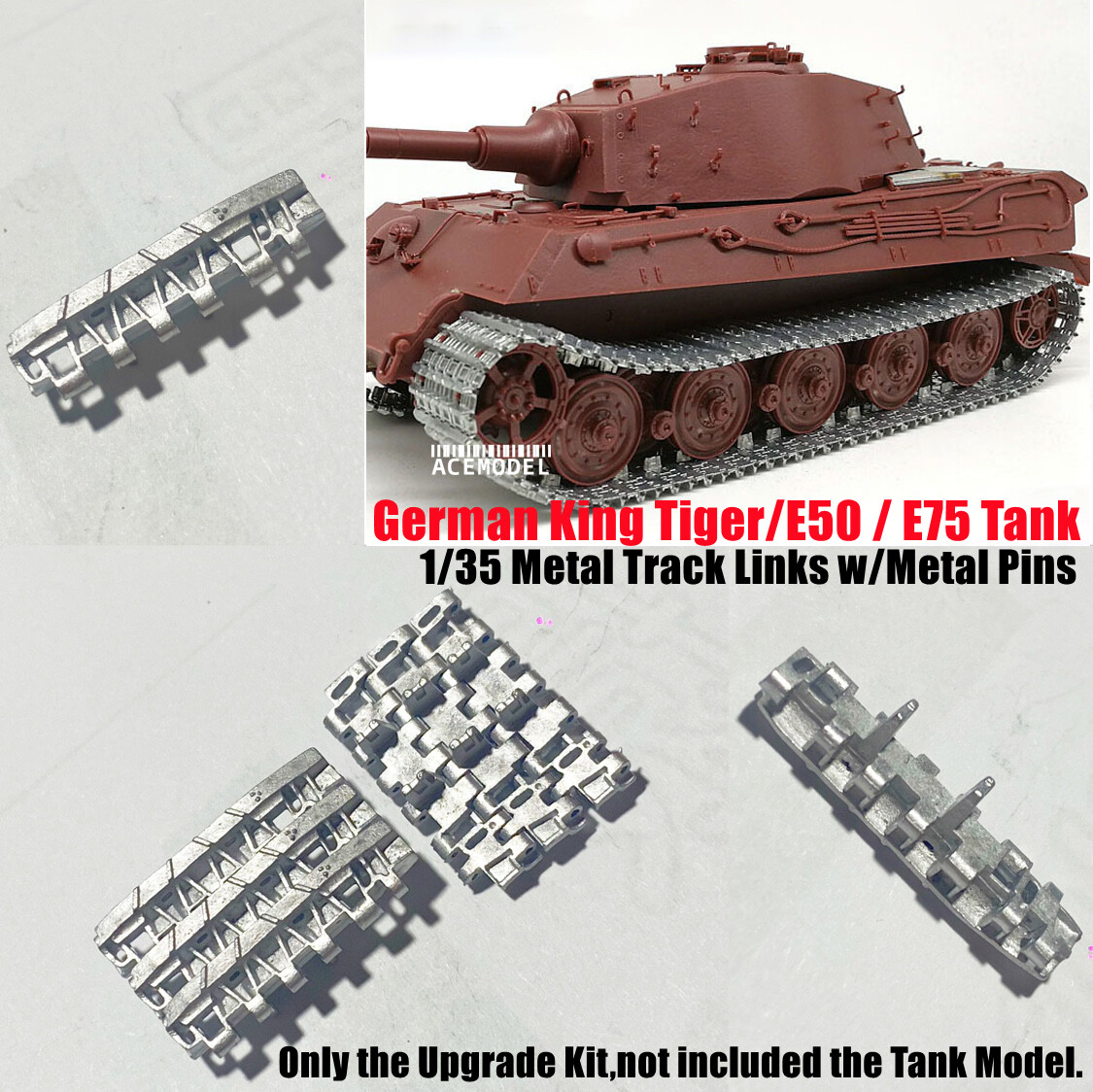 1/35 King Tiger/Jagdtiger/E-50/E-75/Leopard 2 Tank Metal