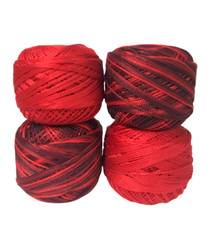 4 x Solid Vareigated ANCHOR Pearl Cotton Crochet Balls Embriodery thread (85m)