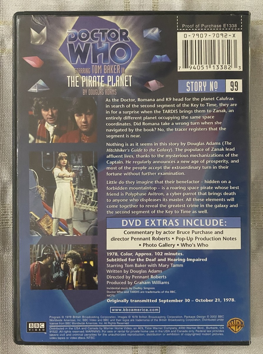 (未使用･未開封品)Doctor Who: Pirate Planet [DVD] Doctor Who - The Pirate Planet (DVD, 2002) Tom Baker - 2nd