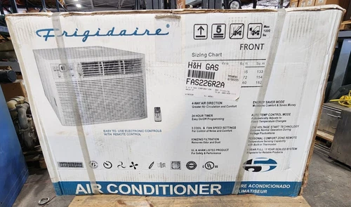 😎 NEW FRIGIDAIRE 22,000 BTU/H AIR CONDITIONER 240 VAC W/ REMOTE FAS226R2A