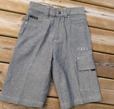 Boys 8 Cargo Shorts FUBU Gray The Collection Youth Woven Urban Euc LN