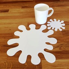 Splash Placemats & Coasters - Many Gloss Colour Choices - Bespoke Made