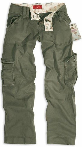 Surplus Pantaloni Cargo Donna a 6 Tasche in Cotone Verde Oliva | eBay