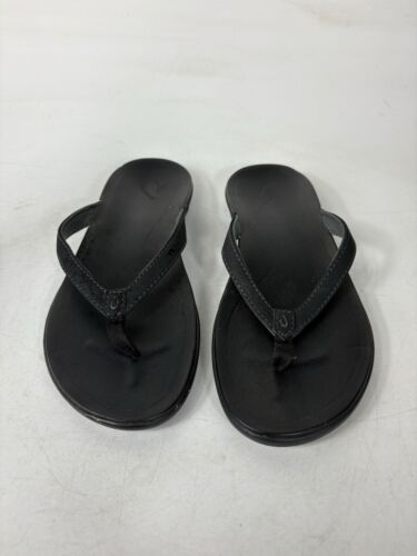 Olukai Ho'opio Sandali Infradito - Nero Donna Taglia 6 - Foto 2 di 7