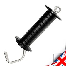 2 x Electric FENCE GATE HANDLE -  Fencing Internal Spring Hook strong robust