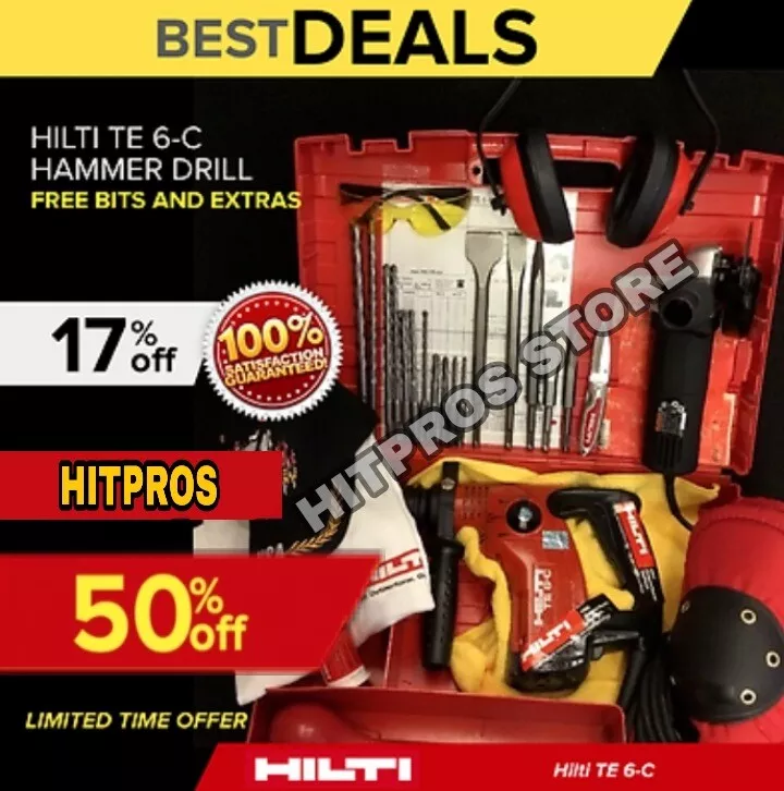 HILTI TE 6 C HAMMER DRILL EXCELLENT FREE ANGLE GRINDER BITS