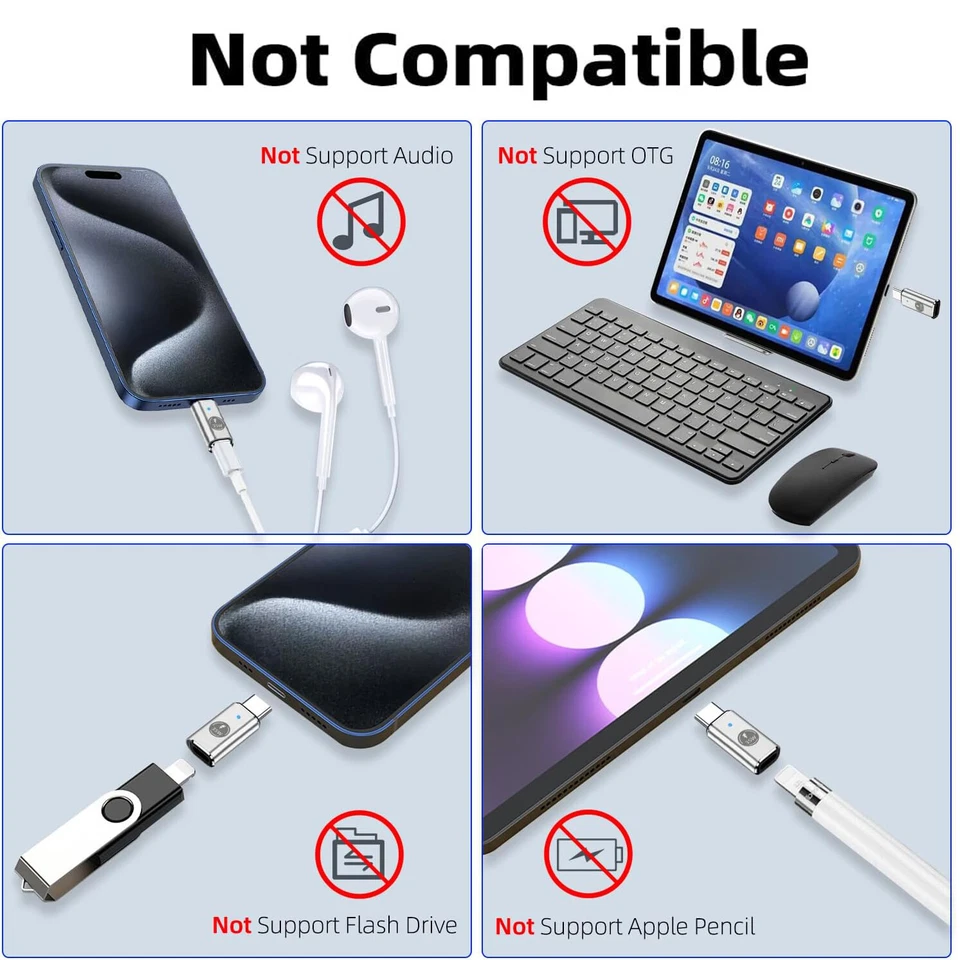 Адаптер 35 Вт USB-C штекер на гнездо iOS + шнурок для iPhone 15 Pro Max 15 Plus лот - Изображение 4 из 4