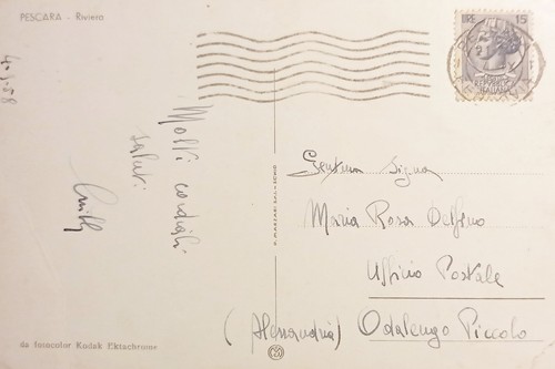 Cartolina - Pescara - Riviera - 1958 - Imagen 2 de 2