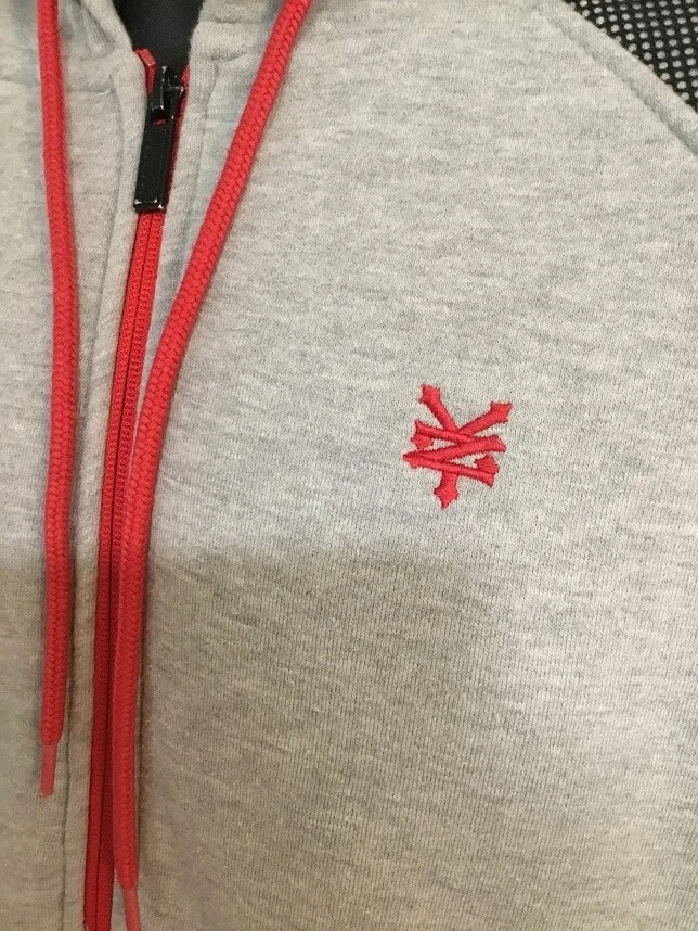 Sudadera con capucha Zoo York para hombre cremallera completa gris/gris oscuro mezcla de algodón talla M mediana Foto 4 de 4