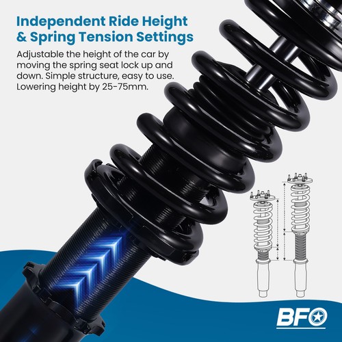 Coilovers Suspension Kit For Mazda Mazda6 2003-07 Adjustable Height Shock Struts - Picture 9 of 10