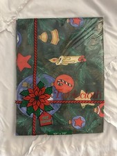 Home Fashion Christmas Tablecloth Vinyl Flannelback 52 x 70 Oblong