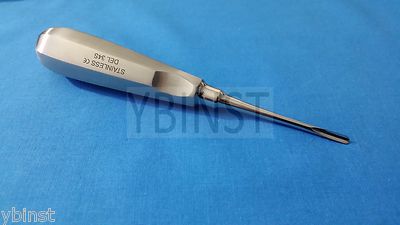 FRENCH STEEL STRAIGHT APICAL ROOT TIP DENTAL EXTRACTING ELEVATOR DEL #34S