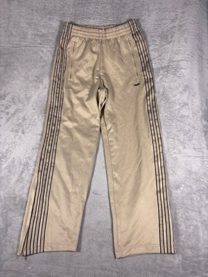 Adidas Adicolor Classics Track Pants Wide Leg Mens S Beige Striped