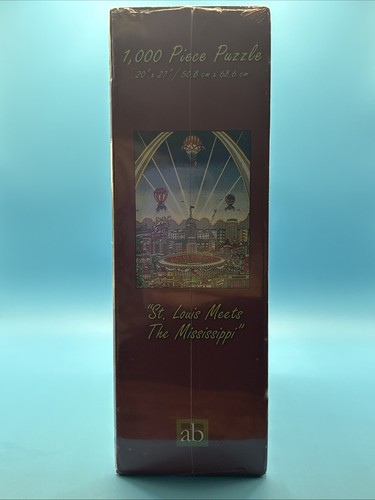 Charles Fazzino 1000 Piece Glitter Puzzle - St. Louis Meets the Mississippi-NEW - Picture 2 of 5