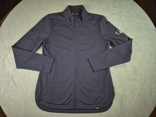 Travis Mathew Full Zip Light Performance  Golf Jacket womens Small Navy LOGO