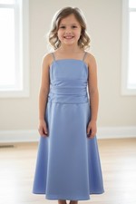 Periwinkle Wedding Flower Girl Jr. Bridesmaid Party Princess Dress Style GD010