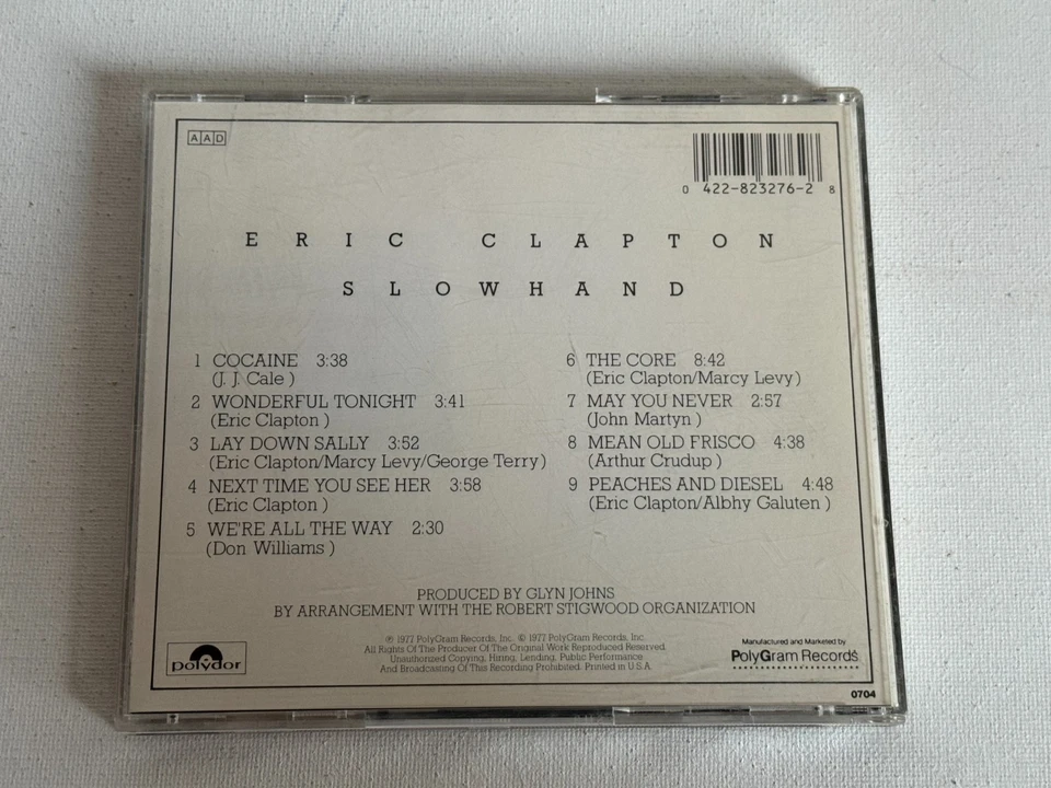 Eric Clapton Slowhand Blues Guitarist Classic Rock Audio CD Very Good Condition Foto 4 de 4