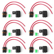 Waterproof Inline Fuse Holder 12V with Cover 6 Pack - Automotive/Marine/Vehic...