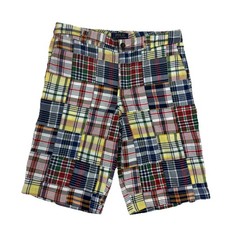 Polo Ralph Lauren Madras Boys Shorts Sz 18 Multicolor Casual Preppy Patchwork