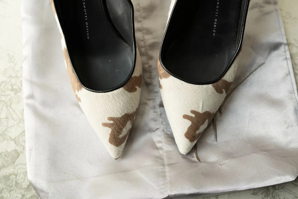 Bomba de pelo de becerro Giuseppe Zanotti Yvette camuflada talla Zapatos de tacón 39 US talla 9 $895 Foto 3 de 4