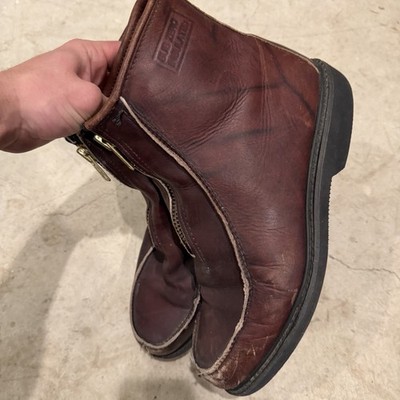 VTG Double H Brown Leather Stadium Boots  Zipper Size 10.5 DM5334 USA Double H Insulated Stadium Boots Style 5334 Mens Size 11.5 D  main image 4