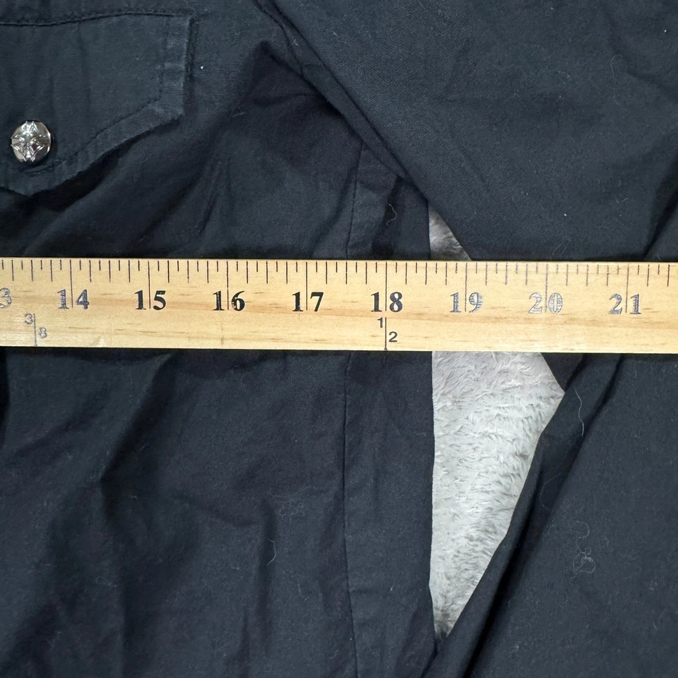 LIP SERVICE Black Long Sleeve Western Style Snap Button Shirt Men's Medium EUC - Image 4 of 4