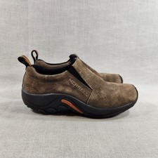 Merrell Jungle Moc Gunsmoke Womens Sz 7 Nubuck Brown Suede Slip-On Loafers Shoes
