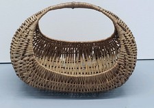 Vintage 1960s Wicker Gondola Woven Basket