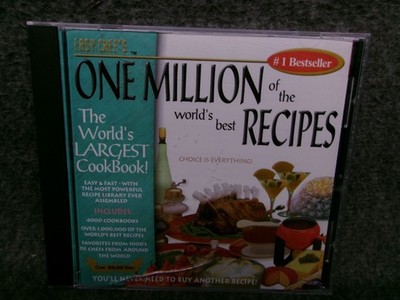 Easy Chefs One Million Recipes Cookbook CDROM PC Windows Worlds Best Bestseller
