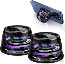 Magnetic Bluetooth Speaker with RGB Light and Phone Holder for Metal Surfaces
