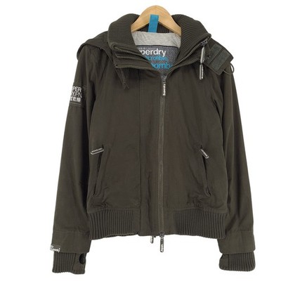 Superdry Vintage Bomberjacke Grün Atmungsaktiv Damen Su3 Größe S