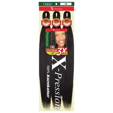 Outre X-Pression Braid Pre Stretched 52in Burgundy 3X 5 Pack Kanekalon